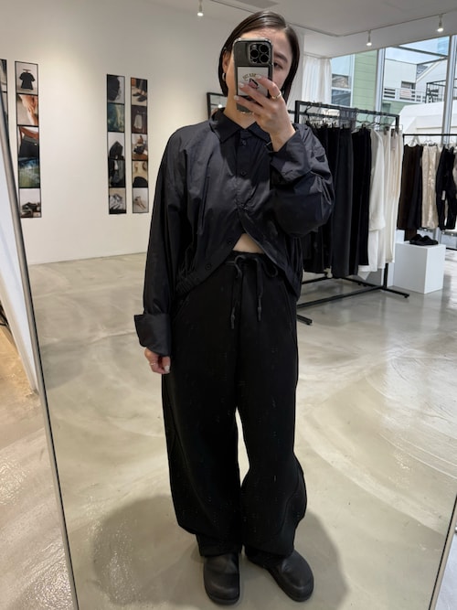 セール】【LA PEAU DE GEM】softteck gather shirt/ソフトテック
