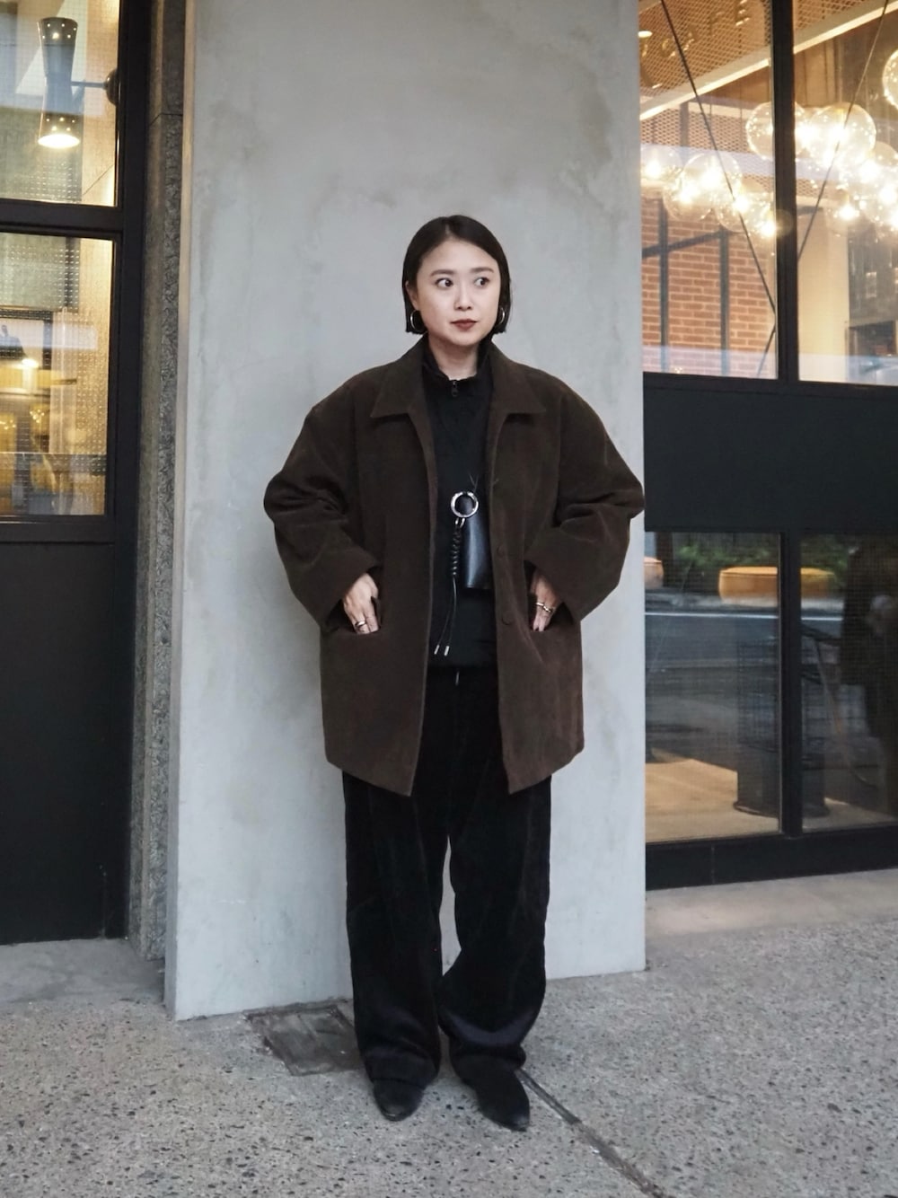 ⭐︎H⭐︎ラポドゥジェム　デニムカバーオール　ブラック LA PEAU DE GEM（ラポドゥジェム）の「【LA PEAU DE GEM】denim