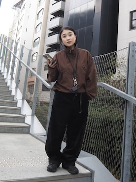 「ブラウン×ブラック」｜nonokuakiさん（レディース・148cm）の秋コーディネート
