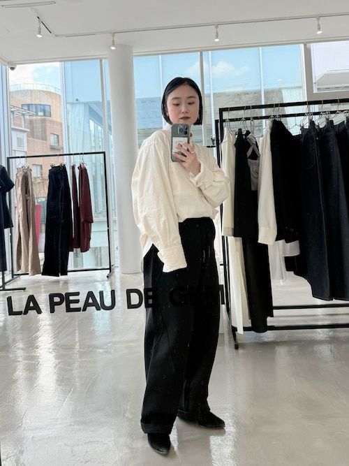 セール】【LA PEAU DE GEM】regular collar shirt/レギュラー