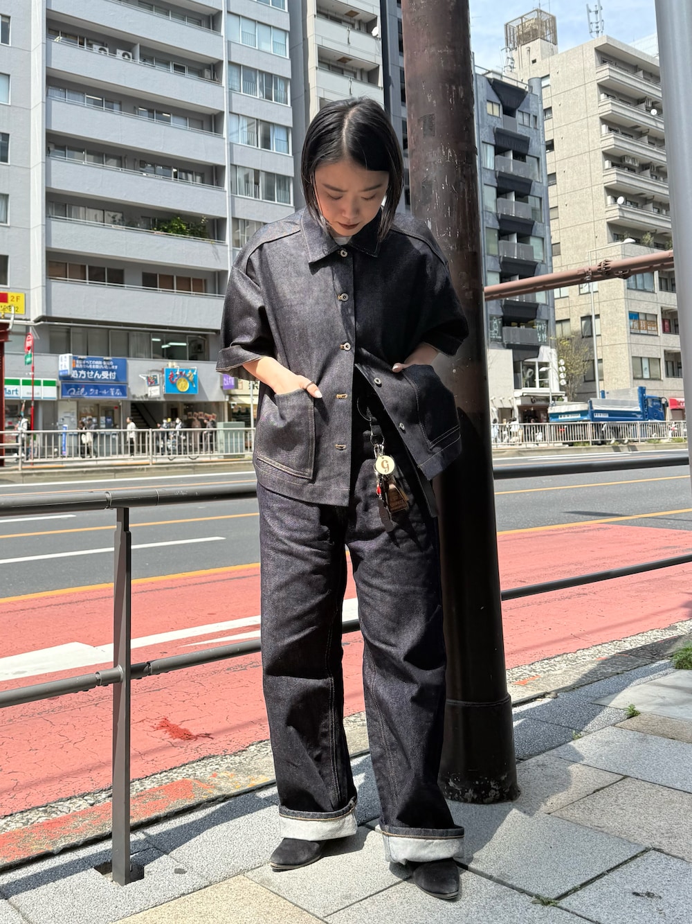 LA PEAU DE GEM ラポドゥジェム デニムカバーオール カバーオール la peau de gem denim coverall デニムカバーオール