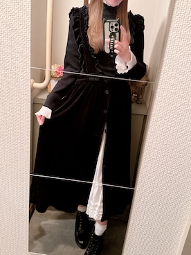 PINK HOUSEのジャンパースカート（ブラック系）を使った人気