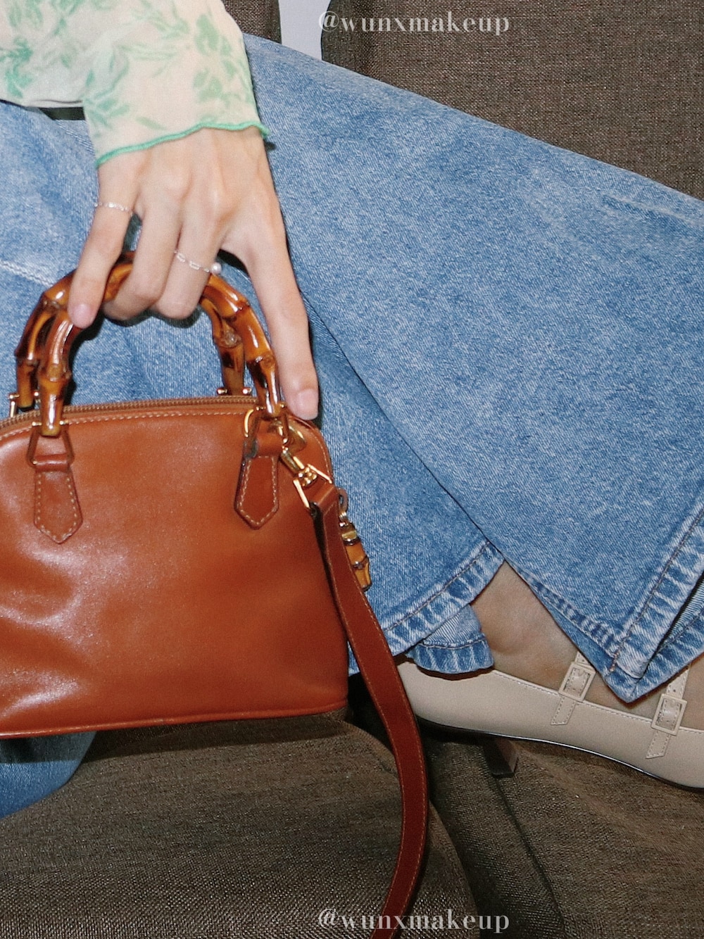 「GUCCIのアイテム（バッグ、ブラウン系）」を使った、wunnnnnnnさん（レディース・159cm）の夏コーディネートの1枚目の写真