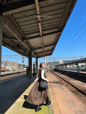 「MOUSSY（マウジー）のアイテム（シューズ）」を使った、wunnnnnnnさん（レディース・159cm）の夏コーディネート