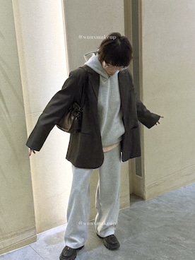 「ATTENTION（アテンション）のアイテム」を使った、wunnnnnnnさん（レディース・159cm）の冬コーディネート
