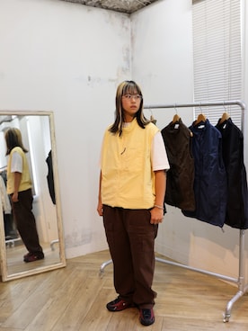 「Gramicci（グラミチ）のアイテム」を使った、   RINKAさん（レディース・161cm）の夏コーディネート