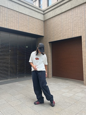 「Gramicci（グラミチ）のアイテム」を使った、   RINKAさん（レディース・161cm）の夏コーディネート