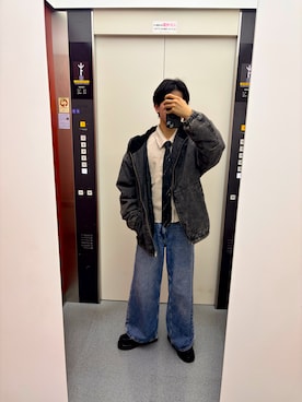 「アイテム（ブルゾン）」を使った、たけさん（メンズ・169cm・10代）の冬コーディネート