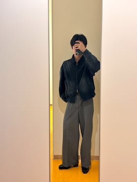 「アイテム（ブルゾン）」を使った、たけさん（メンズ・169cm・10代）の冬コーディネート