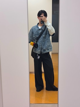 「Chikashitsu +（チカシツプラス）のアイテム」を使った、たけさん（メンズ・169cm）の春コーディネート