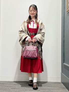 「axes femme（アクシーズファム）のアイテム（ワンピース/ドレス）」を使った、めぐさん（骨格ウェーブ・レディース・153cm）の冬コーディネート