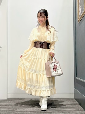 「axes femme（アクシーズファム）のアイテム（ワンピース/ドレス）」を使った、めぐさん（骨格ウェーブ・レディース・153cm）の冬コーディネート