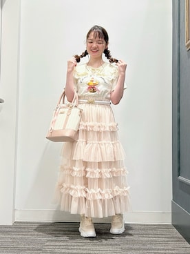 「アイテム（パンプス）」を使った、めぐさん（レディース・153cm）の夏コーディネート