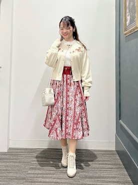 「axes femme（アクシーズファム）のアイテム（ブーツ）」を使った、めぐさん（骨格ウェーブ・レディース・153cm）の冬コーディネート