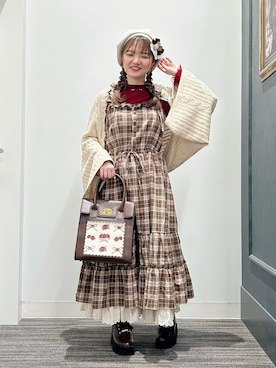 「アイテム（マフラー）」を使った、めぐさん（レディース・153cm）の秋コーディネート