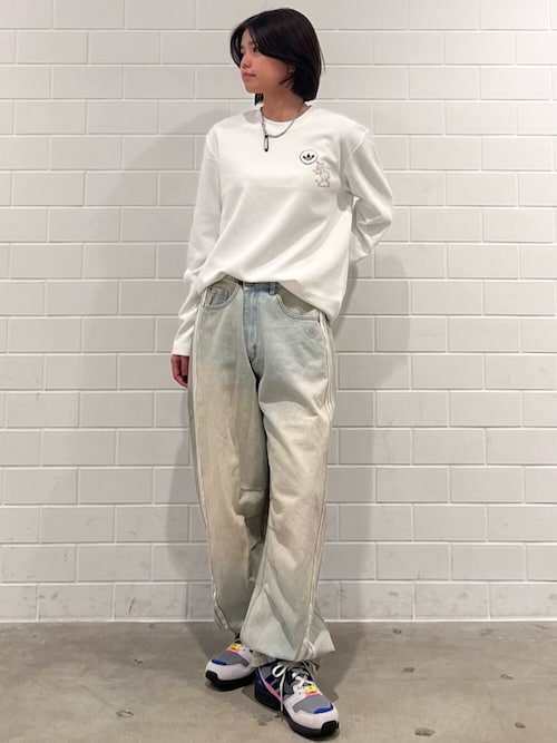 Adilenium シーズン 3 バナナフィット ウォッシュドデニムパンツ