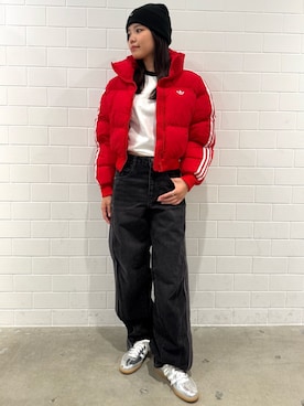 「アイテム（ダウンジャケット/コート）」を使った、MNさん（レディース・161cm）の秋コーディネート