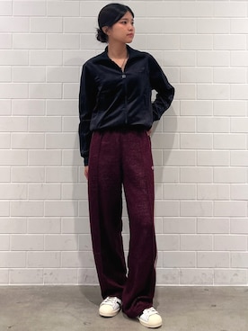 「アイテム（ジャージ）」を使った、MNさん（レディース・161cm）の秋コーディネート