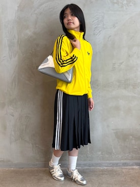 「アイテム（ジャージ）」を使った、MNさん（レディース・161cm）の夏コーディネート