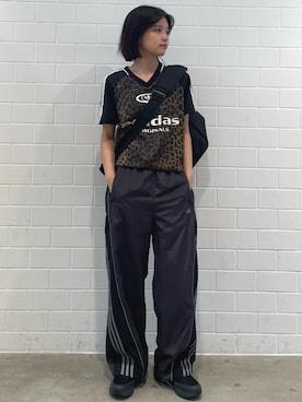 「トラックパンツ」｜MNさん（レディース・161cm）の春コーディネート