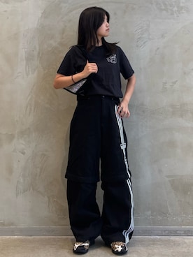 「ジャージ」｜「アイテム（バッグ）」を使った、MNさん（レディース・161cm）の夏コーディネート