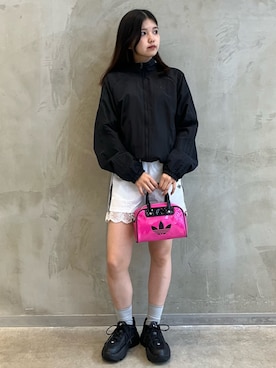 「アイテム（ジャージ）」を使った、MNさん（レディース・161cm）の夏コーディネート