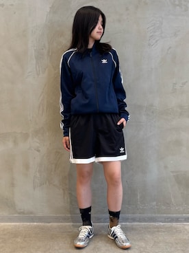 「アイテム（ジャージ）」を使った、MNさん（レディース・161cm）の夏コーディネート