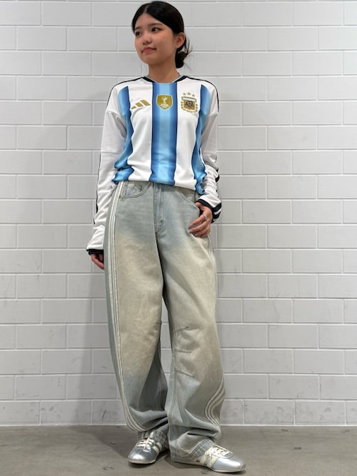 Adilenium シーズン 3 バナナフィット ウォッシュドデニムパンツ