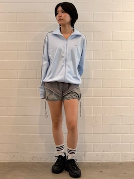 「adidas（アディダス）のOZVENUZ W / 厚底スニーカー / アディダスオリジナルス adidas Originals（スニーカー、ブラック系）」を使った、MNさん（レディース・161cm）の春コーディネート