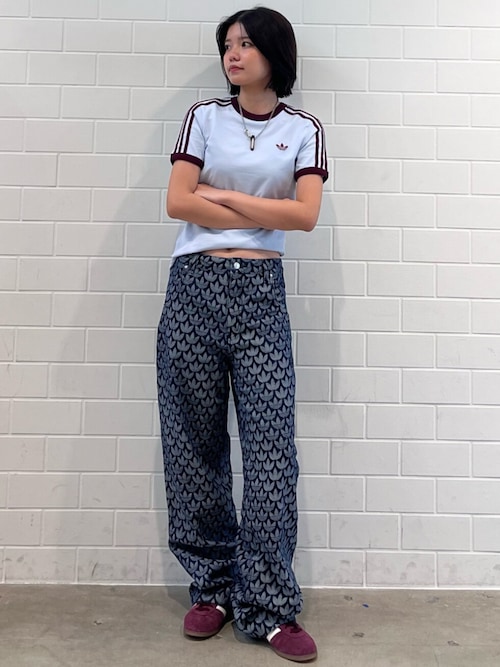 adidas（アディダス） ワイドパンツ ジーンズ デニム ルーズ