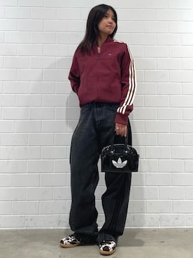 「アイテム（ジャージ）」を使った、MNさん（レディース・161cm）の秋コーディネート