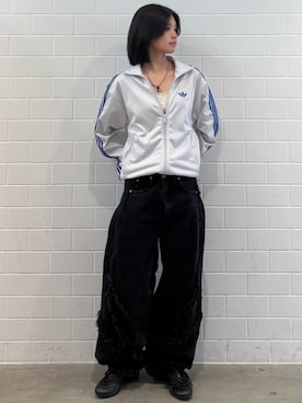 「adidas（アディダス）のテコンドー メイ エリート / Taekwondo Mei Elite（シューズ、ブラック系）」を使った、MNさん（レディース・161cm）の春コーディネート