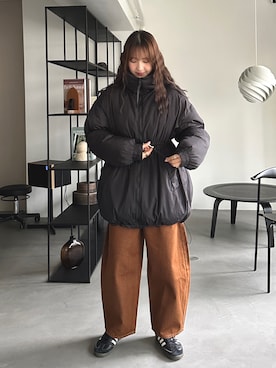 「アイテム（ダウンジャケット/コート）」を使った、MISAさん（レディース・163cm）の秋コーディネート