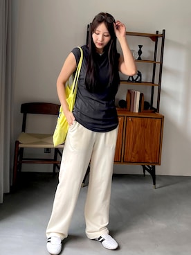 「アイテム（スウェットパンツ）」を使った、MISAさん（レディース・163cm・20代）の夏コーディネート