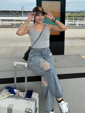 「NEW ERA（ニューエラ）のアイテム」を使った、MISAさん（骨格ストレート・レディース・163cm）の夏コーディネート