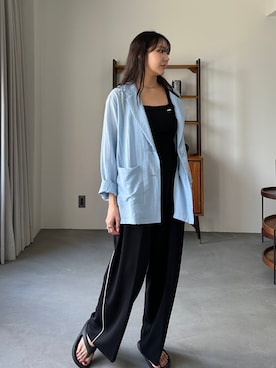 「アイテム（テーラードジャケット）」を使った、MISAさん（レディース・163cm）の夏コーディネート