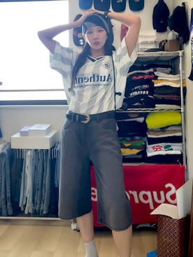 「アイテム（スニーカー）」を使った、MISAさん（レディース・163cm）の夏コーディネート