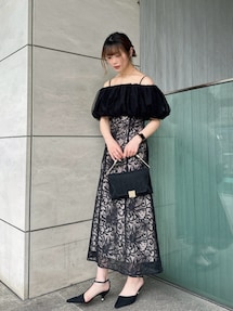 【本日値下げ中】ラグナムーン　LADYキャミソールSETベロアワンピース　M 本日値下げ中】ラグナムーン LADYキャミソールSETベロアワンピース M