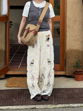 「TODAYFUL（トゥデイフル）のアイテム（パンツ）」を使った、🐏さん（レディース・157cm）の春コーディネート