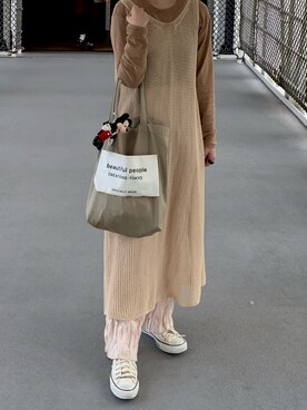 「I_am（アイアム）のアイテム（ワンピース/ドレス）」を使った、🐏さん（レディース・157cm）の春コーディネート