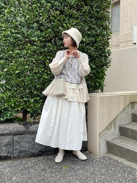 「RAY CASSIN（レイカズン）のアイテム」を使った、ももたさん（レディース・157cm）の春コーディネート