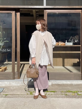 「loti（ロティ）のアイテム」を使った、ももたさん（レディース・157cm）の春コーディネート