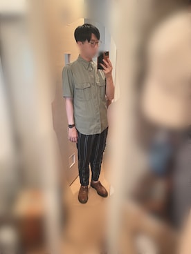「ato（アトウ）のアイテム」を使った、pyosさん（メンズ・171cm）の夏コーディネート