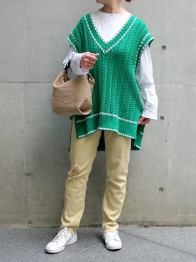 「TOFF&LOADSTONE（トフアンドロードストーン）のアイテム」を使った、ayakaさん（レディース・156cm）の春コーディネート