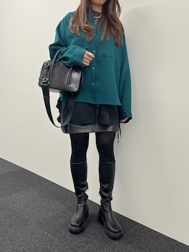 「TOFF&LOADSTONE（トフアンドロードストーン）のアイテム（ハンドバッグ）」を使った、ayakaさん（レディース・156cm）の冬コーディネート