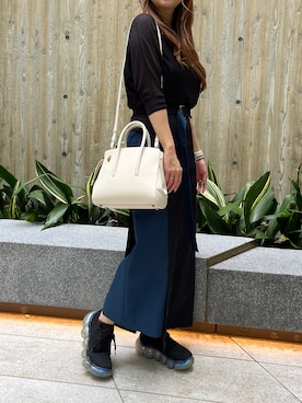 「TOFF&LOADSTONE（トフアンドロードストーン）のアイテム（ハンドバッグ）」を使った、ayakaさん（レディース・156cm）の冬コーディネート