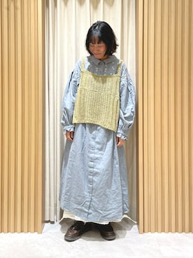 「刺繍」｜「アイテム（ローファー）」を使った、あさいまりこさん（レディース・151cm）の秋コーディネート