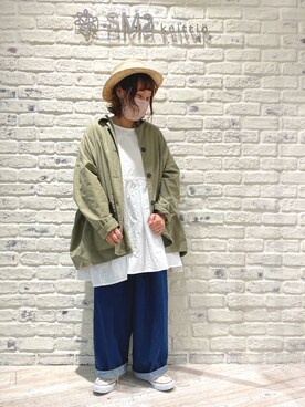 「Samansa Mos2（サマンサ モスモス）のアイテム（アクセサリー）」を使った、あさいまりこさん（レディース・151cm）の春コーディネート