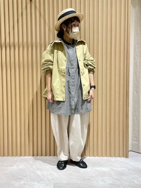 「サマンサ モスモス(Samansa Mos2)」｜「アイテム（マウンテンパーカー）」を使った、あさいまりこさん（レディース・151cm）の春コーディネート