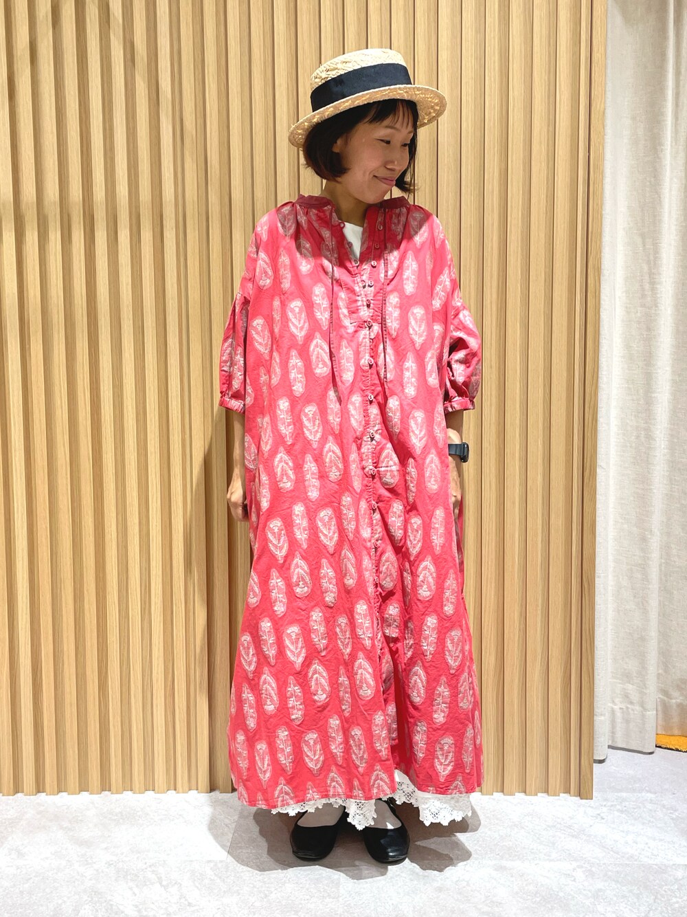 ツハルバイサマンサモスモス　カットワーク刺繍 花柄　レース　アンピース　インド綿 ツハルバイサマンサモスモス カットワーク刺繍 花柄 レース